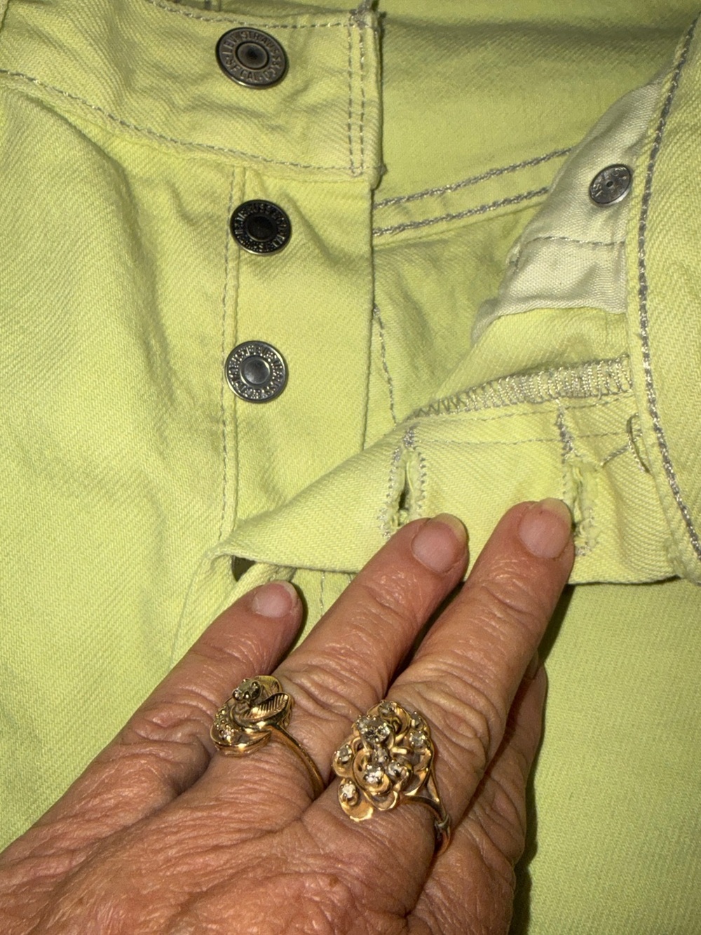 Levi's 501 Pale Yellow Jeans